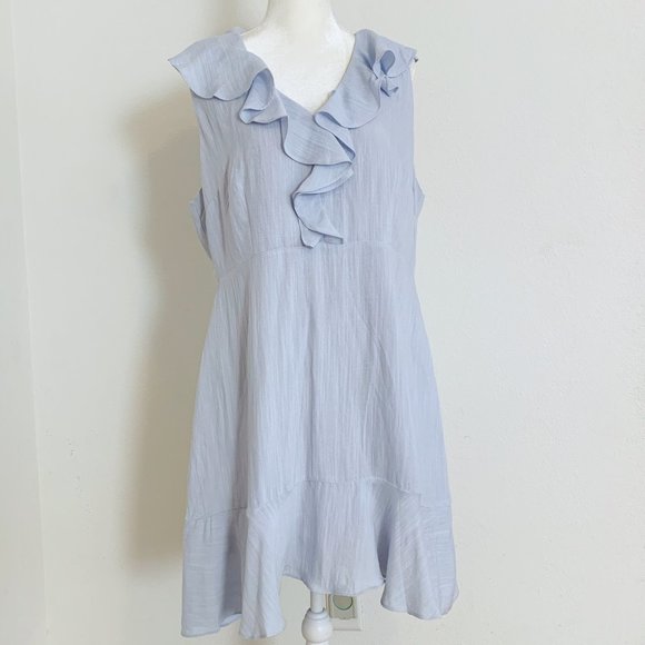 Suzanne Betro Chambray Ruffle Summer 